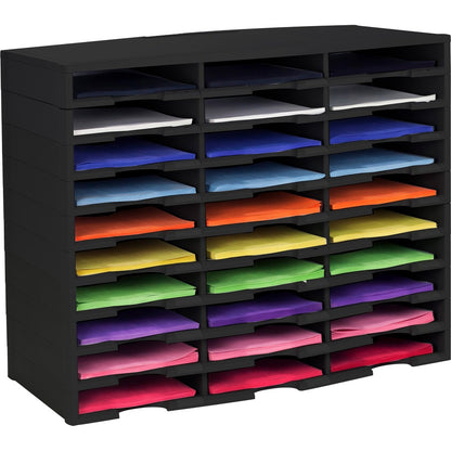 Storex Stackable Literature Sorter - 15000 x Sheet - 30 Compartment(s) - Compartment Size : 9.50" x 12" - 1 Each
