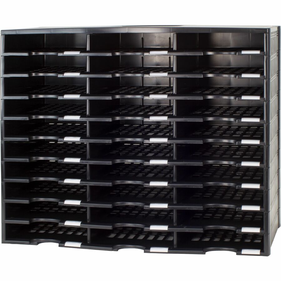 Storex Stackable Literature Sorter - 15000 x Sheet - 30 Compartment(s) - Compartment Size : 9.50" x 12" - 1 Each