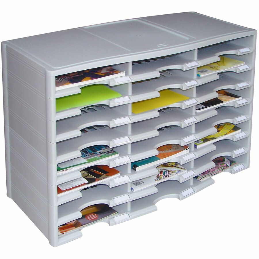 Storex Stackable Literature Sorter - 12000 x Sheet - 24 Compartment(s) - Compartment Size : 9.50" x 12" - 1 Each