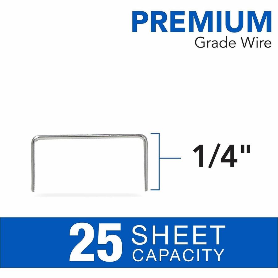 Swingline 502e Staple Cartridge for Desktop Electric Stapler - Standard - 1/4" Leg - 1/2" Crown - Holds 25 Sheet(s) - fo