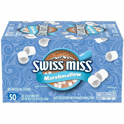Swiss Miss® Milk Chocolate Hot Cocoa Mix - Powder - 0.73 oz - Marshmallow - 50 / Box