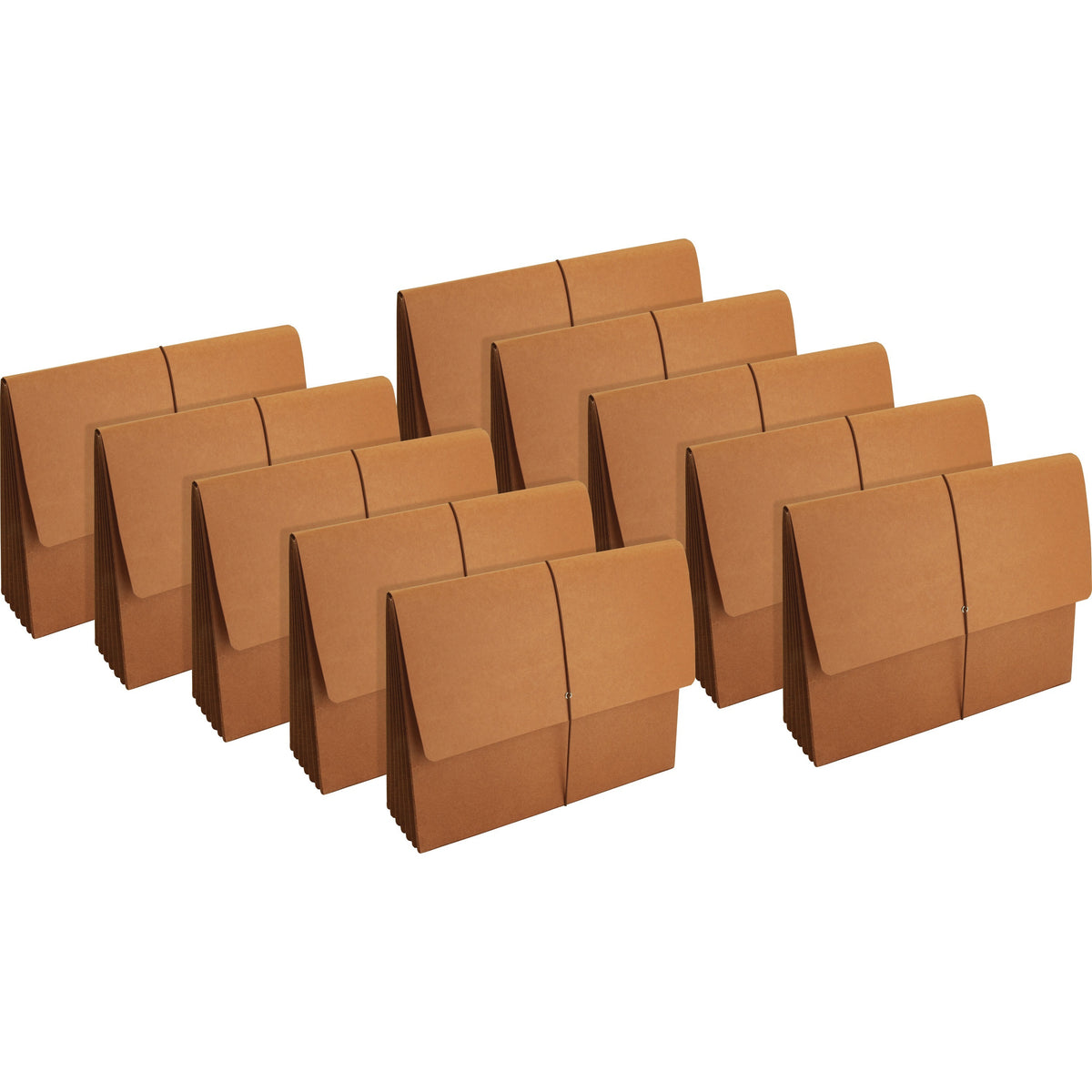 Business Source Legal Recycled File Wallet - 8 1/2" x 14" - 5 1/4" Expansion - Brown - 10 / Box