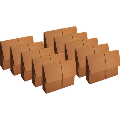 Business Source Legal Recycled File Wallet - 8 1/2" x 14" - 5 1/4" Expansion - Brown - 10 / Box