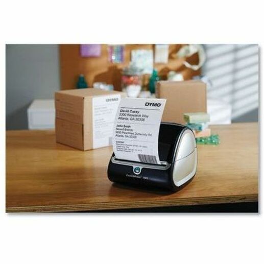Dymo 2011999 Shipping Label - 4" Height x 6" Width - Roll - Thermal Transfer - White - 220 / Roll - 1 Pack