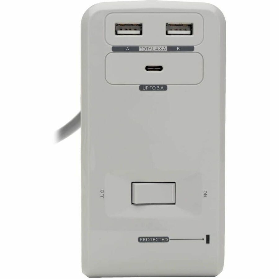 Tripp Lite series Protect It! TLP648USBC 6-Outlet Surge Suppressor/Protector - 6 x NEMA 5-15R, 2 x USB - 1800 VA - 1080 