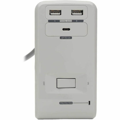 Tripp Lite series Protect It! TLP648USBC 6-Outlet Surge Suppressor/Protector - 6 x NEMA 5-15R, 2 x USB - 1800 VA - 1080 
