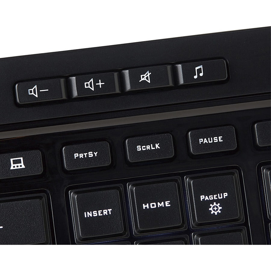 Verbatim Illuminated Wired Keyboard - Cable Connectivity - USB Type A Interface - Media Player Hot Key(s) - Windows, Mac