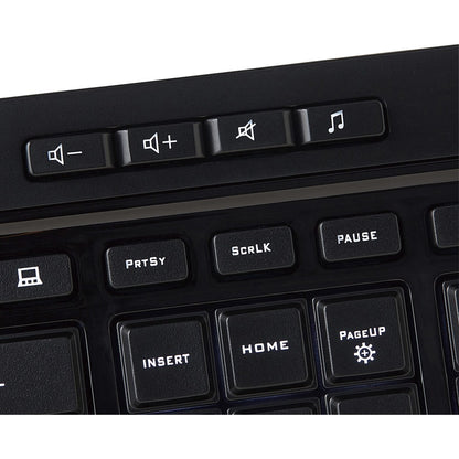 Verbatim Illuminated Wired Keyboard - Cable Connectivity - USB Type A Interface - Media Player Hot Key(s) - Windows, Mac
