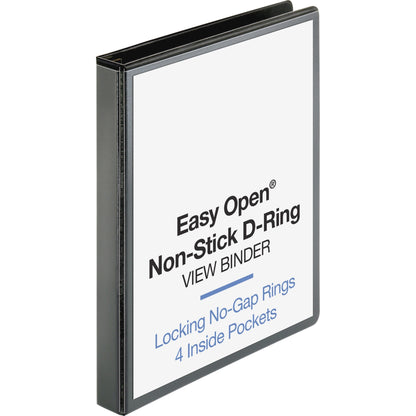 Business Source Locking D-Ring View Binder - 1" Binder Capacity - Letter - 8 1/2" x 11" Sheet Size - 200 Sheet Capacity 