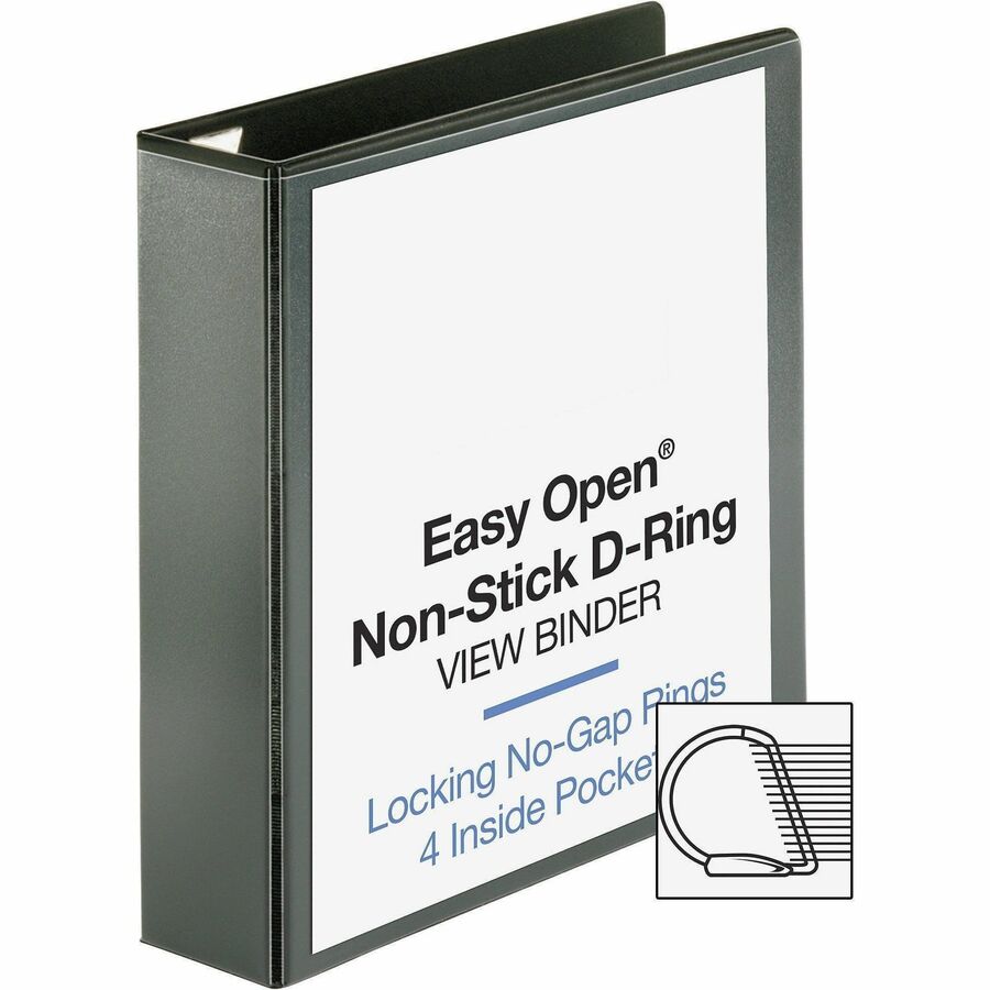 Business Source Locking D-Ring View Binder - 2" Binder Capacity - Letter - 8 1/2" x 11" Sheet Size - 500 Sheet Capacity 