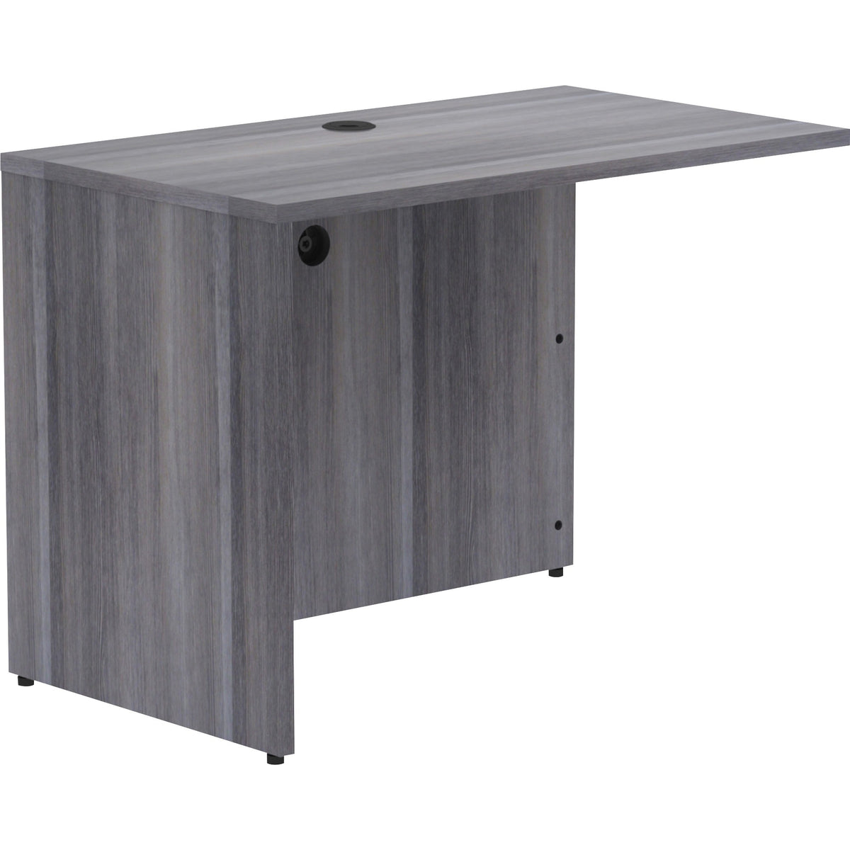 Lorell Essentials Series Return Shell - 29.5" Height x 42" Width x 24" Depth, 1" Thickness Top - Laminate, Weathered Cha