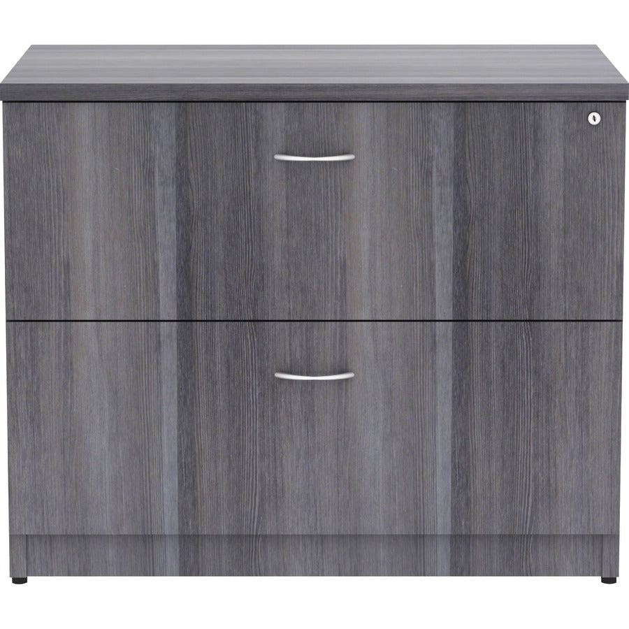 Lorell Essentials Series Lateral File - 29.5" Height x 35" Width x 22" Depth, 1" Thickness Top - Total Drawer(s): 2 - 1 