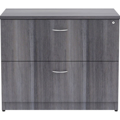 Lorell Essentials Series Lateral File - 29.5" Height x 35" Width x 22" Depth, 1" Thickness Top - Total Drawer(s): 2 - 1 