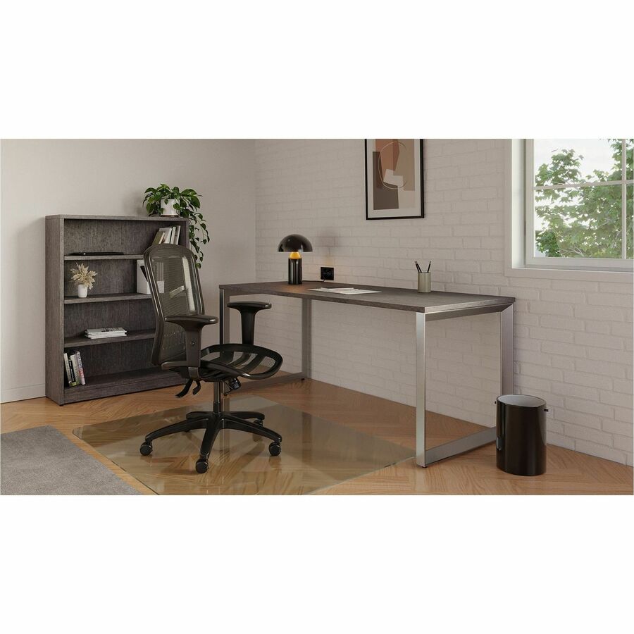 Lorell Laminate Bookcase - 4 Shelf(ves) - 48" Height x 36" Width x 12" Depth - Sturdy, Adjustable Shelf, Square Corner, 