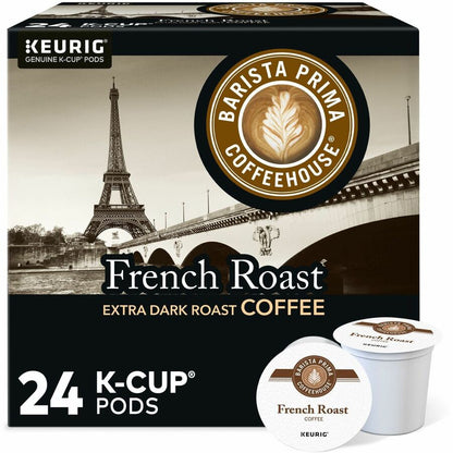 Barista Prima Coffeehouse® K-Cup French Roast Coffee - Compatible with Keurig Brewer - Dark - K-Cup - French Roast - 24/