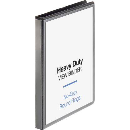 Business Source Heavy-duty View Binder - 1/2" Binder Capacity - Letter - 8 1/2" x 11" Sheet Size - 125 Sheet Capacity - 