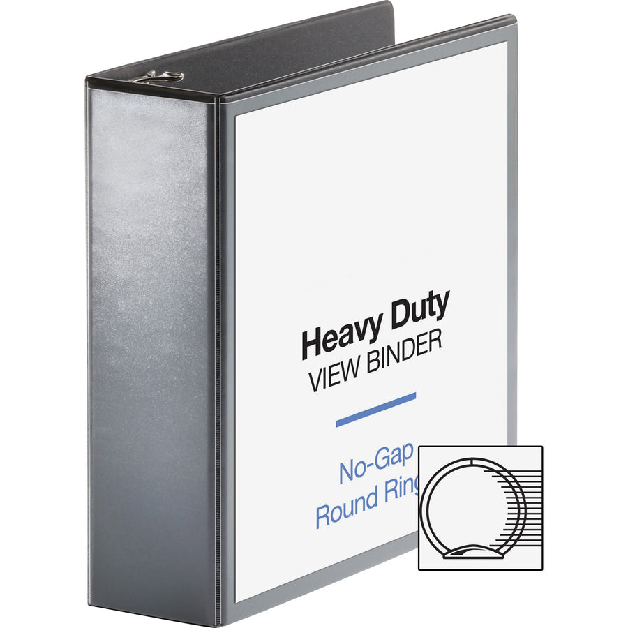 Business Source Heavy-duty View Binder - 3" Binder Capacity - Letter - 8 1/2" x 11" Sheet Size - 625 Sheet Capacity - Fa