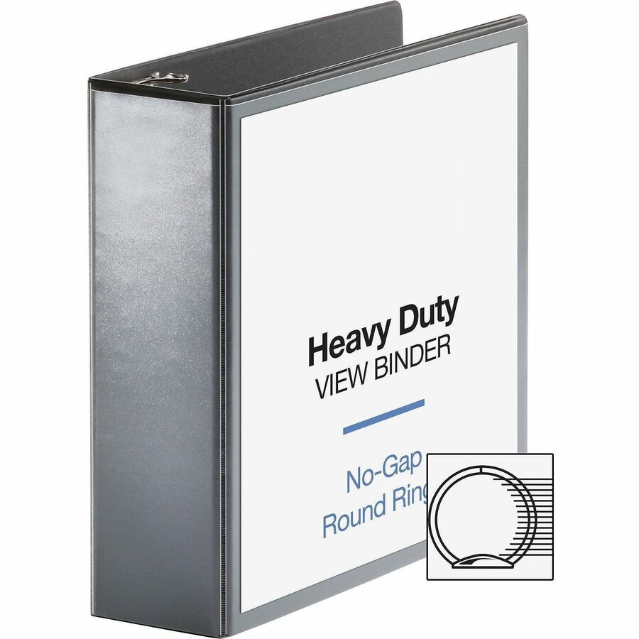 Business Source Heavy-duty View Binder - 3" Binder Capacity - Letter - 8 1/2" x 11" Sheet Size - 625 Sheet Capacity - Fa