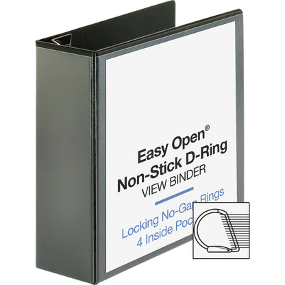 Business Source Locking D-Ring View Binder - 4" Binder Capacity - Letter - 8 1/2" x 11" Sheet Size - 775 Sheet Capacity 