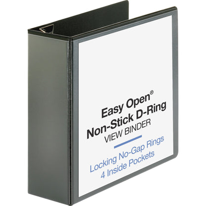Business Source Locking D-Ring View Binder - 4" Binder Capacity - Letter - 8 1/2" x 11" Sheet Size - 775 Sheet Capacity 