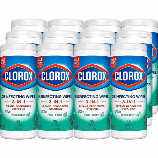 Clorox Disinfecting Cleaning Wipes - For Multipurpose, Multi Surface - Ready-To-Use - Wipe - Fresh Scent