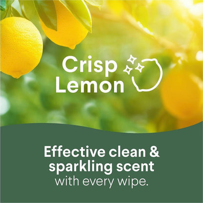 Clorox Disinfecting Cleaning Wipes - Ready-To-Use - Crisp Lemon Scent - Anti-bacterial, Textured, Bleach-free - Yellow -
