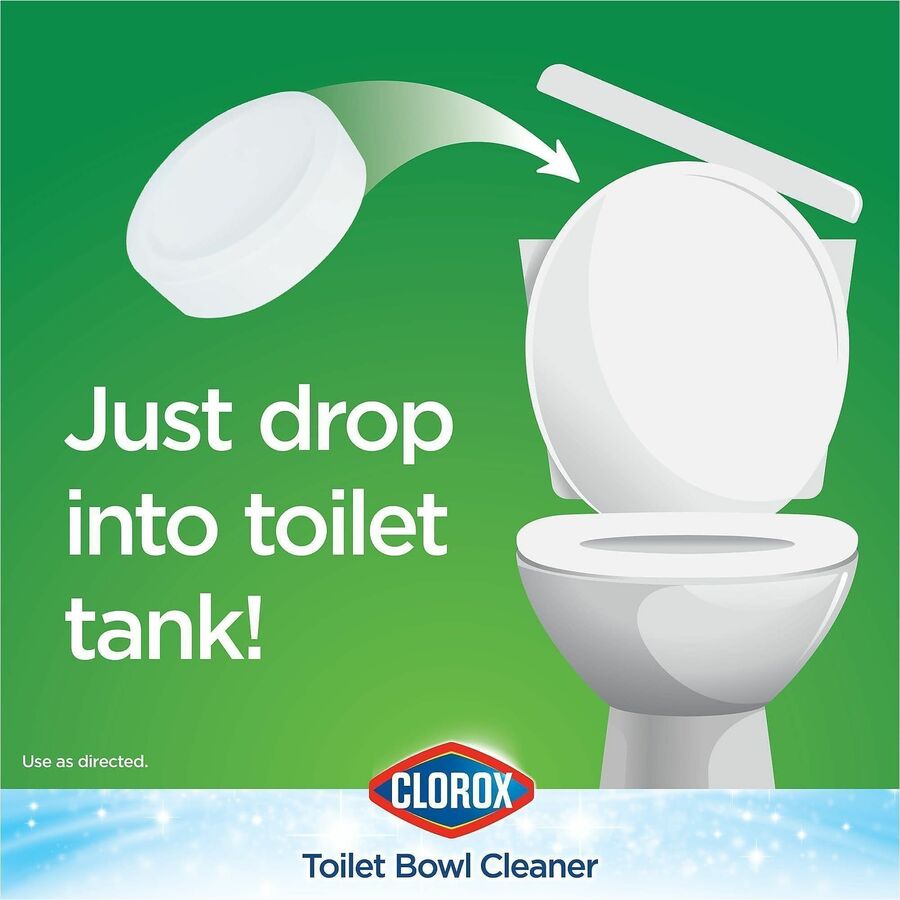 Clorox Ultra Clean Toilet Tablets Bleach - For Office, Commercial - Tablet - 3.50 oz (0.22 lb) - 70 / Bundle