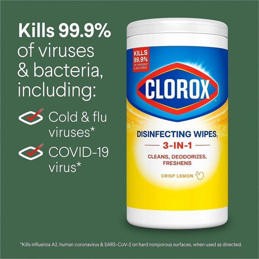 Clorox Disinfecting Cleaning Wipes Value Pack - For Multi Surface, Multipurpose - Ready-To-Use - Wipe