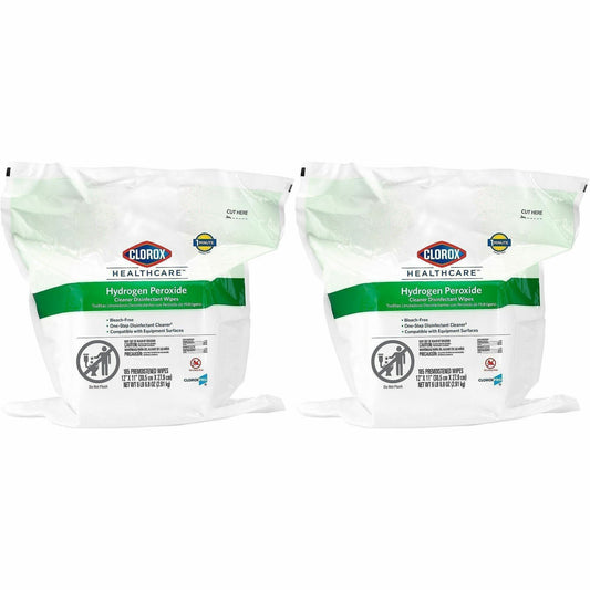 Clorox Healthcare Hydrogen Peroxide Cleaner Disinfectant Wipes Bucket Refill - For Multi Surface, Multipurpose - Wipe - 