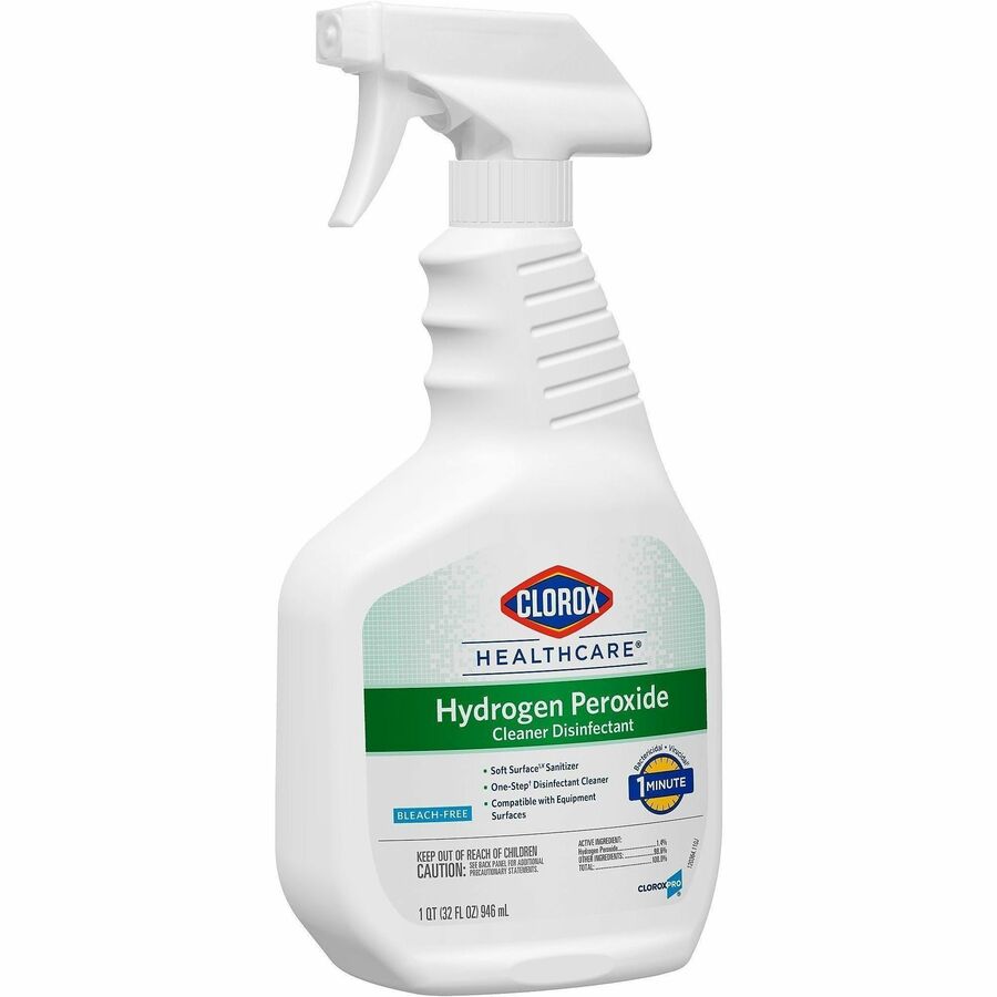 Clorox Healthcare Hydrogen Peroxide Cleaner Disinfectant Spray - 32 fl oz (1 quart) - Bleach-free, Disinfectant, Antibac