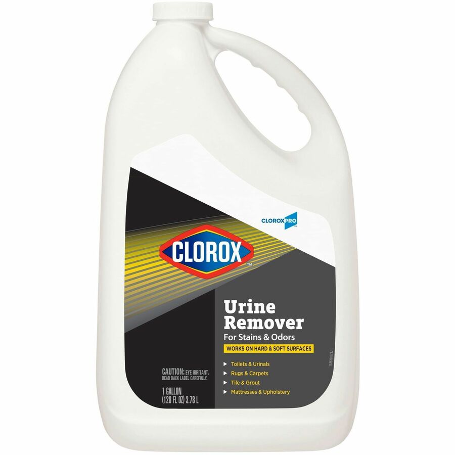 CloroxPro™ Urine Remover for Stains and Odors Refill - 128 fl oz (4 quart) - Bleach-free - Clear - 2 / Pallet