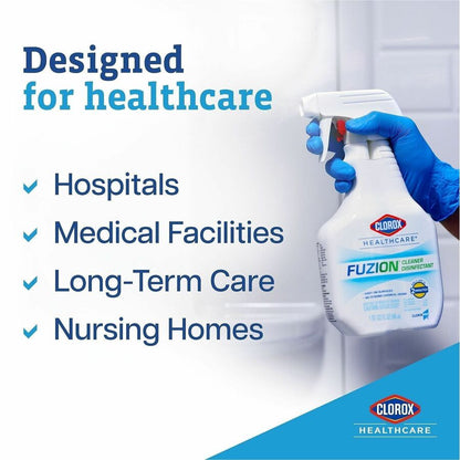 Clorox Healthcare Fuzion Cleaner Disinfectant Spray - For Multi Surface, Multipurpose - Ready-To-Use - Spray - 32 fl oz 