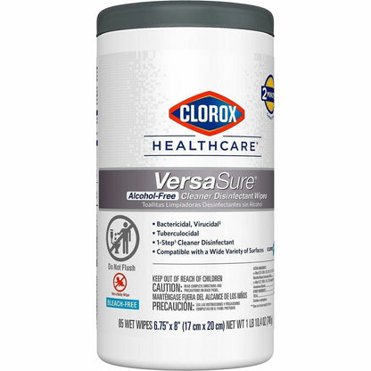 Clorox Healthcare VersaSure Cleaner Disinfectant Wipes - 8" Length x 6.75" Width - 6 / Carton