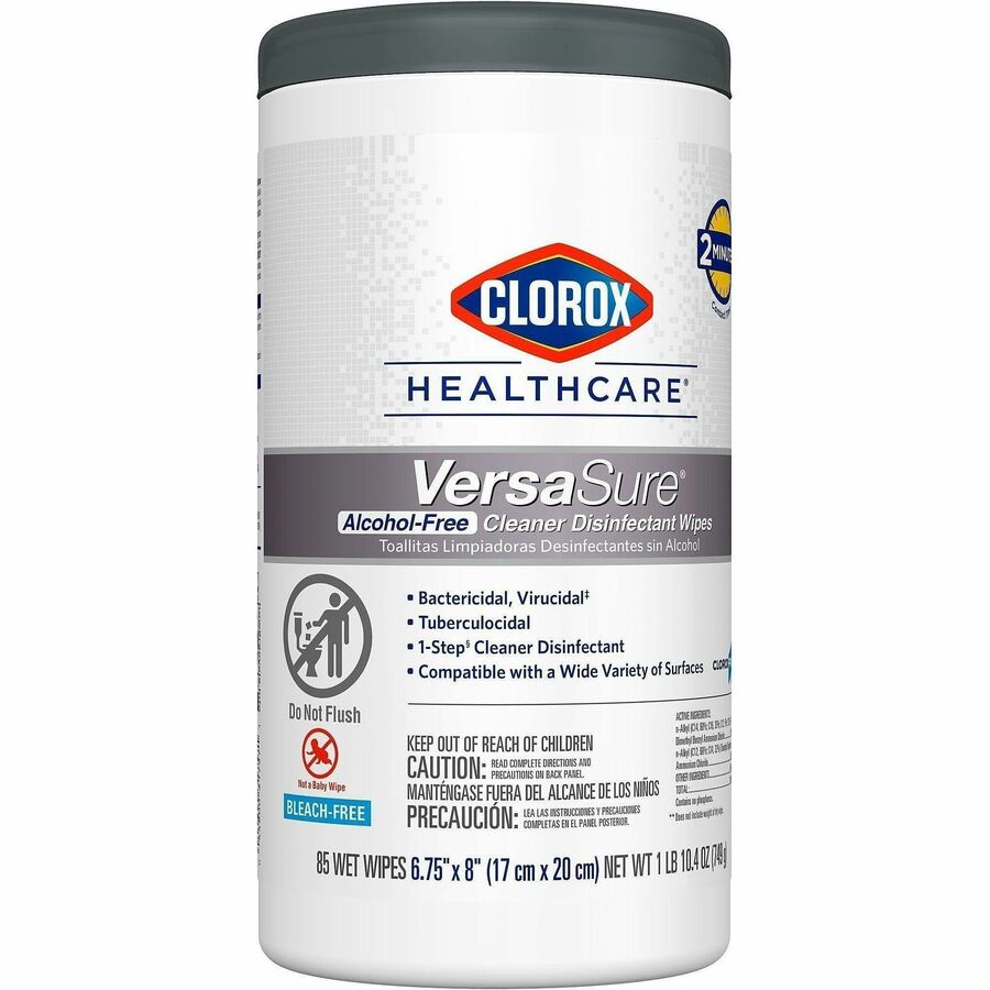 Clorox Healthcare VersaSure Cleaner Disinfectant Wipes - For Multi Surface, Multipurpose - Wipe - 8" Length x 6.75" Widt