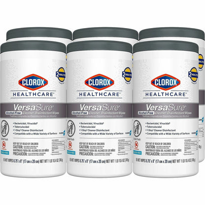 Clorox Healthcare VersaSure Cleaner Disinfectant Wipes - For Multi Surface, Multipurpose - Wipe - 8" Length x 6.75" Widt