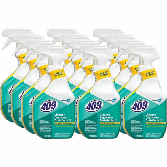 CloroxPro™ Formula 409® Cleaner Degreaser Disinfectant Spray - 32 fl oz (1 quart) - Disinfectant - Clear - 2 / Pallet