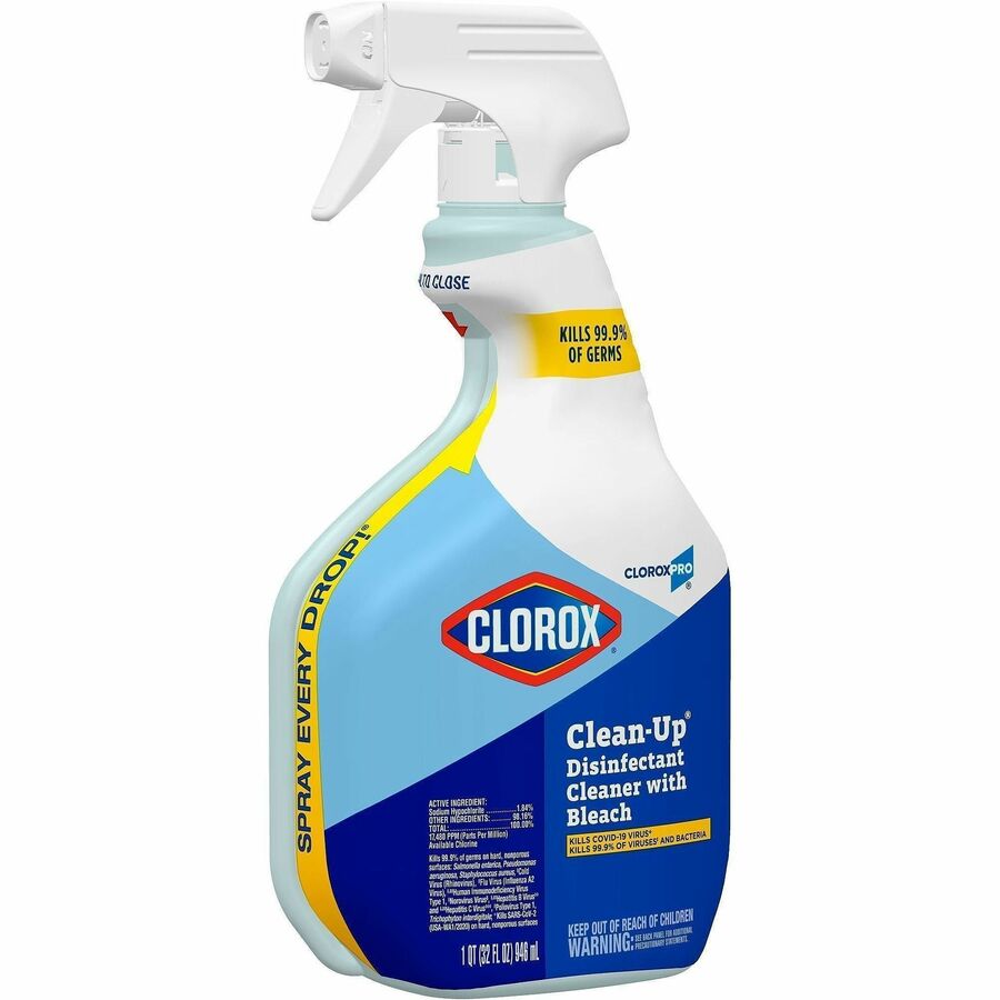 CloroxPro™ Clean-Up Disinfectant Cleaner Spray with Bleach - Ready-To-Use - 32 fl oz (1 quart) - Antibacterial, Disinfec