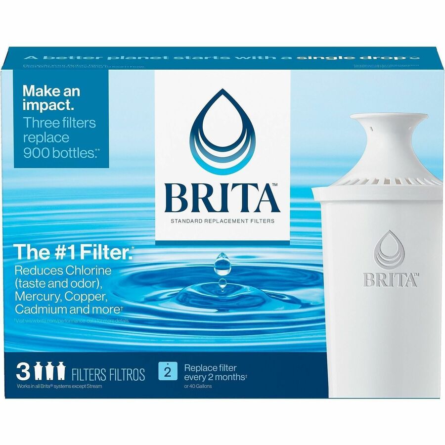 Brita Replacement Water Filter for Pitchers - Dispenser - Pitcher - 40 gal Filter Life (Water Capacity)2 Month Filter Li
