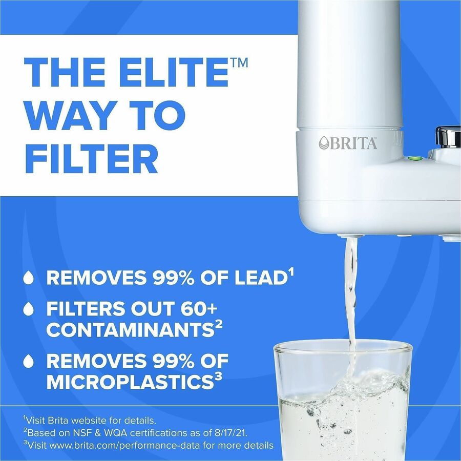 Brita Faucet Mount System with Elite Advanced Replacement Filter - Faucet - 100 gal Filter Life (Water Capacity) - 54 / 