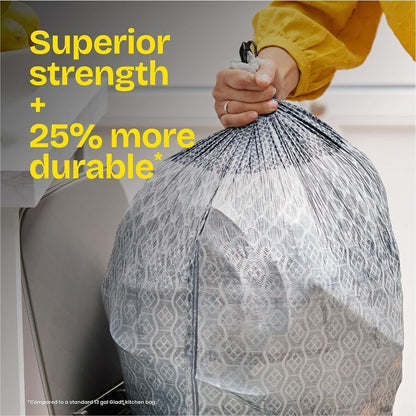 Glad ForceFlex MaxStrength X-Large Kitchen Drawstring Trash Bags - Fresh Clean with Febreze Freshness - Large Size - 20 