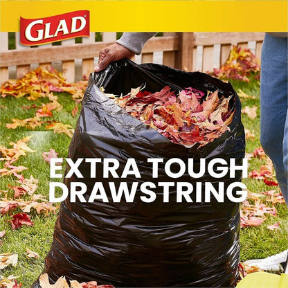 Glad Strong Large Drawstring Trash Bags - Large Size - 30 gal Capacity - 32.99" Length x 30" Width x 1.05 mil (27 Micron