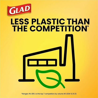 Glad Strong Large Drawstring Trash Bags - Large Size - 30 gal Capacity - 32.99" Length x 30" Width x 1.05 mil (27 Micron