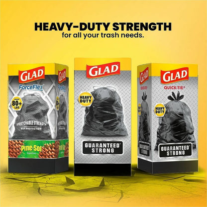 Glad Strong Large Drawstring Trash Bags - Large Size - 30 gal Capacity - 32.99" Length x 30" Width x 1.05 mil (27 Micron