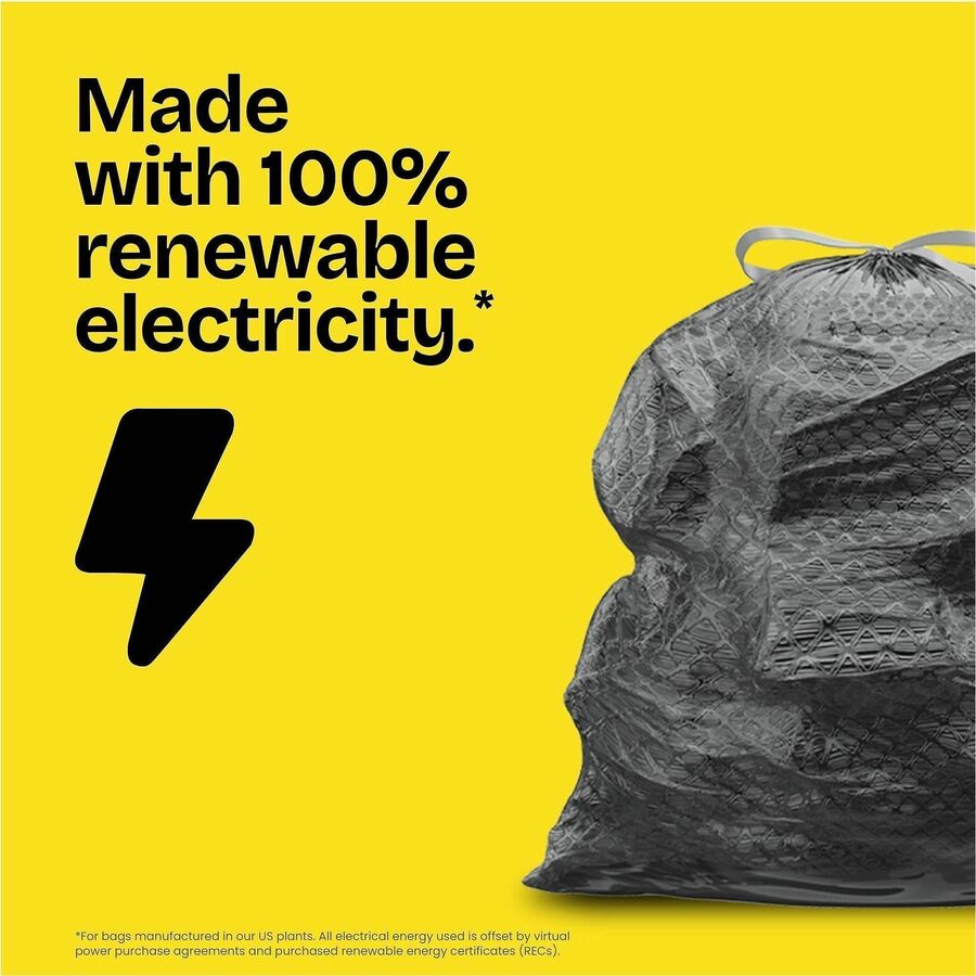 Glad ForceFlex Heavy-Duty Large Drawstring Trash Bags - Large Size - 30 gal Capacity - 3 / Carton
