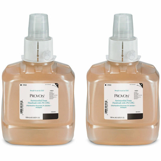 Provon LTX-12 Antimicrobial Foam Handwash with 2% CHG - 1.27 quart - Pump Bottle Dispenser - Kill Germs - Hand - Antibac