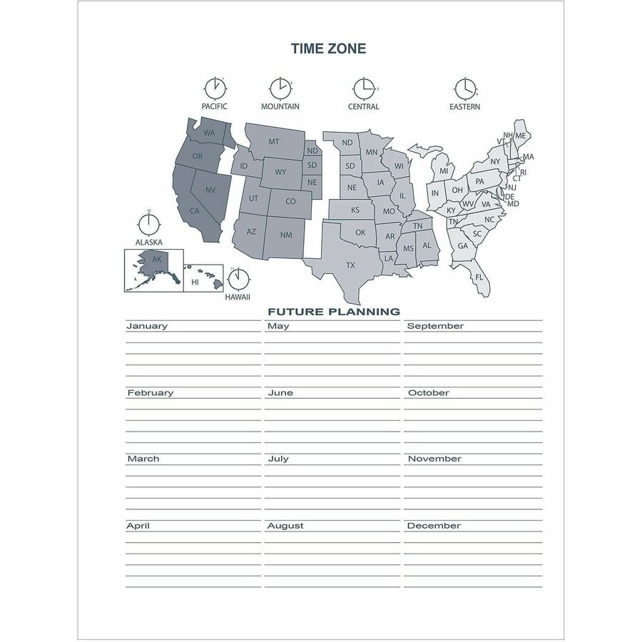 House of Doolittle Monthly Calendar Planner 2 Year Black Hard Cover 8-1/2 x 11 Inches - Julian Dates - Monthly - 24 Mont