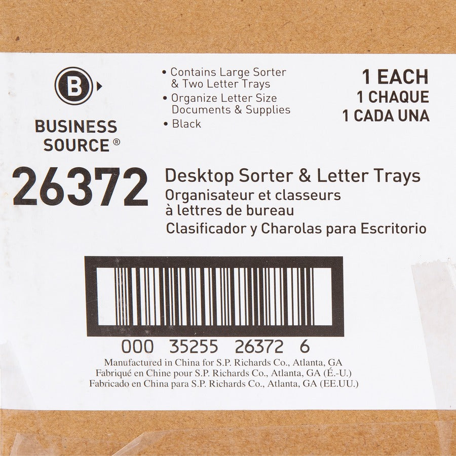 Business Source Smart Sorter Letter Tray/Organizer - 9 Compartment(s) - 14" Height x 13.12" Width x 9.88" Depth - Deskto
