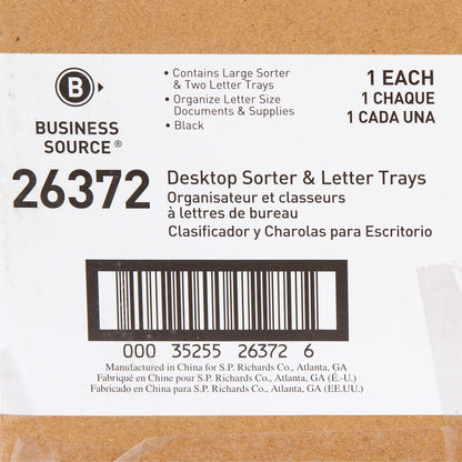Business Source Smart Sorter Letter Tray/Organizer - 9 Compartment(s) - 14" Height x 13.12" Width x 9.88" Depth - Deskto