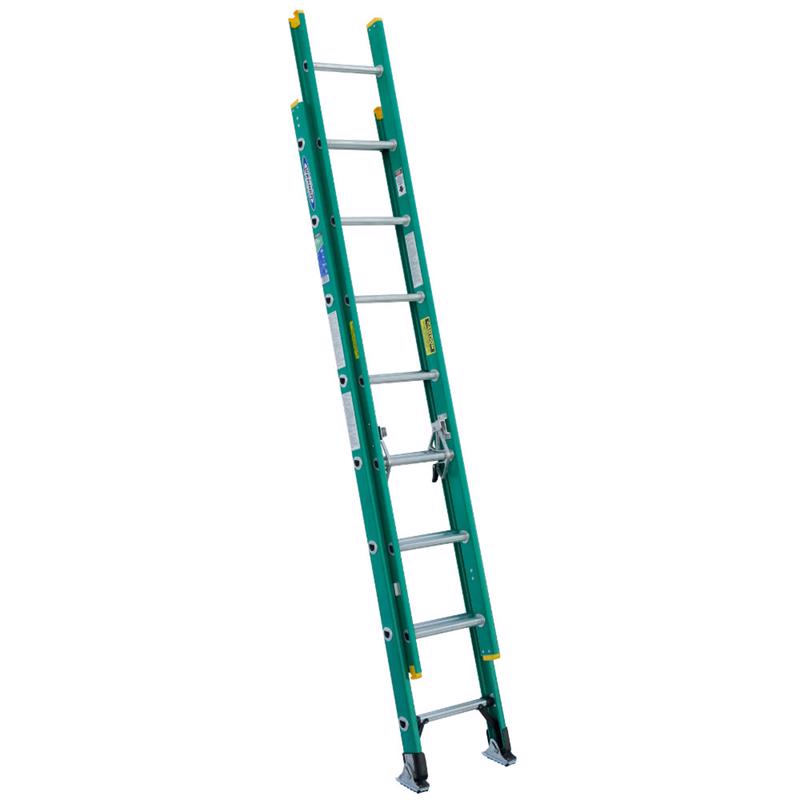 Werner 16 ft. H Fiberglass Extension Ladder Type II 225 lb. cap.