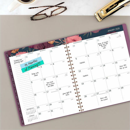 At-A-Glance Dark Romance Weekly Monthly Planner, Large, 8 1/2" x 11" - Large - Julian Dates - Weekly, Monthly - 13 Month
